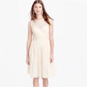 Elegant Cream Sleeveless Dress